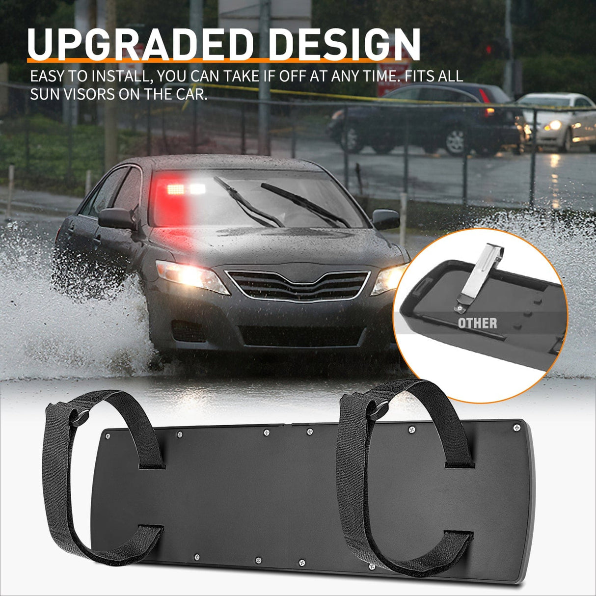 led strobe light 48 LED Red White Emergency Warning Strobe Lights