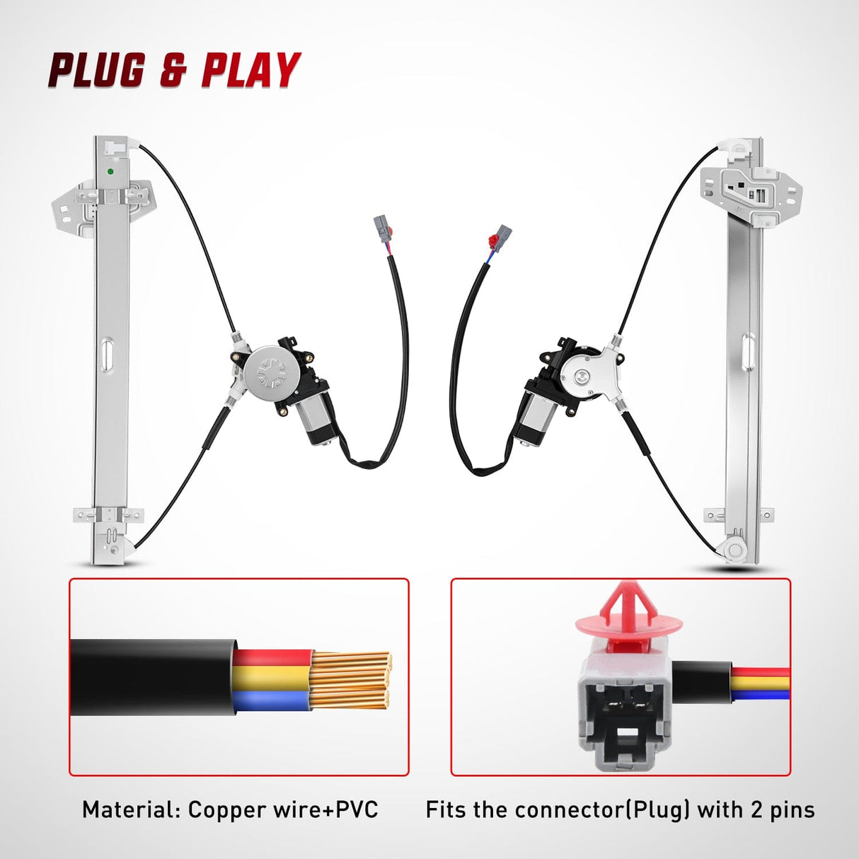 Window Regulator 748-513 Power Window Regulator and Motor Assembly Rear Passenger Side, OE Replacement for Honda Pilot 2003 2004 2005 2006 2007 2008