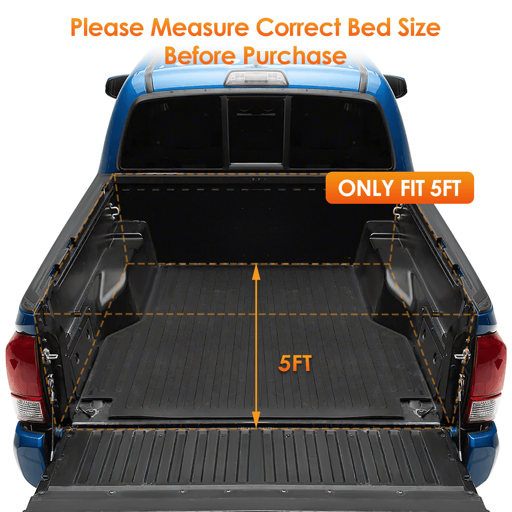 Truck Bed Cover 5ft Soft Roll Up Truck Bed Cover for Toyota Tacoma 2005 2006 2007 2008 2009 2010 2011 2012 2013 2014 2015