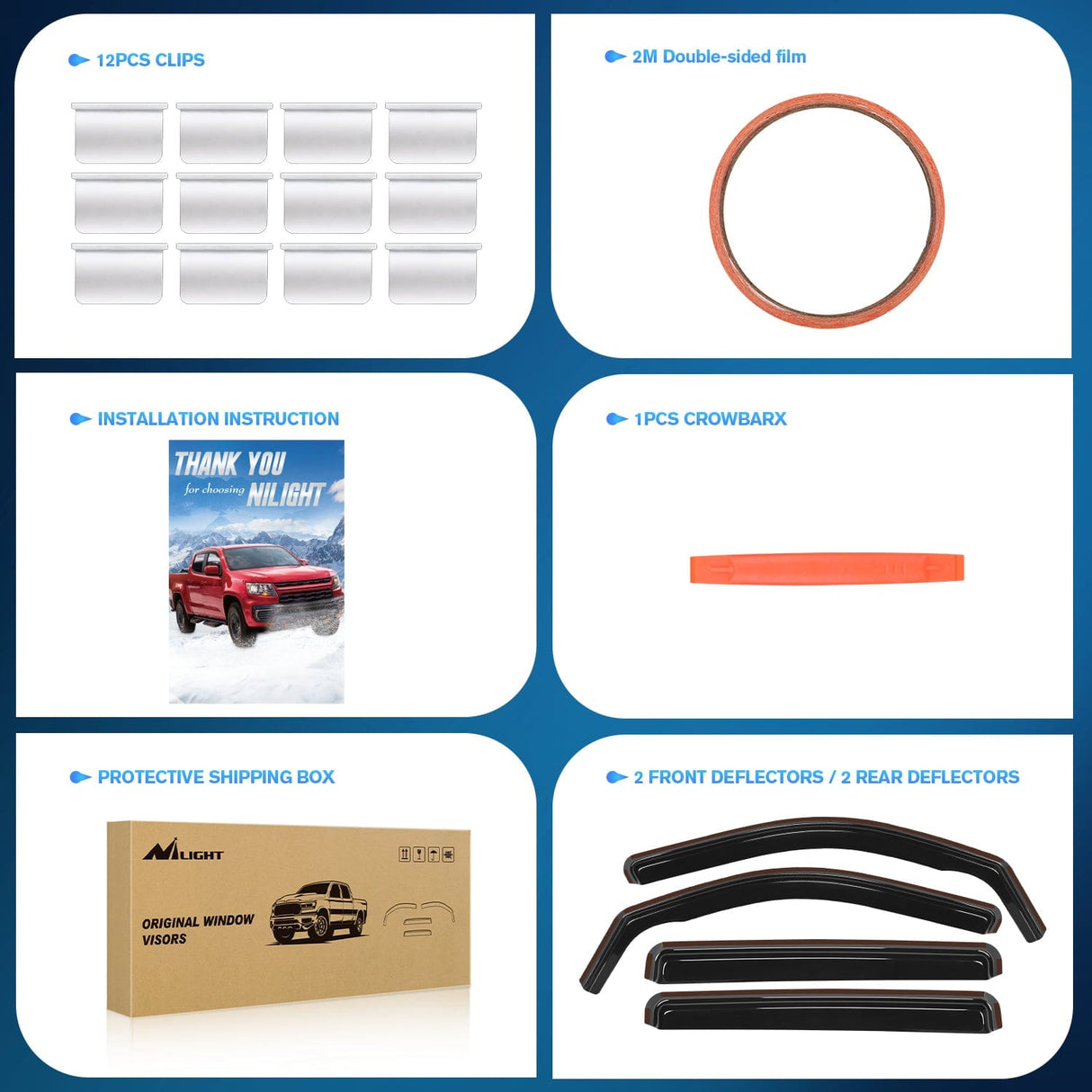 Rain Guards Rain Guards for Ford Maverick 2022 2023 2024 XL XLT Lariat Window Deflectors,Vent Window Visors-4 Pieces