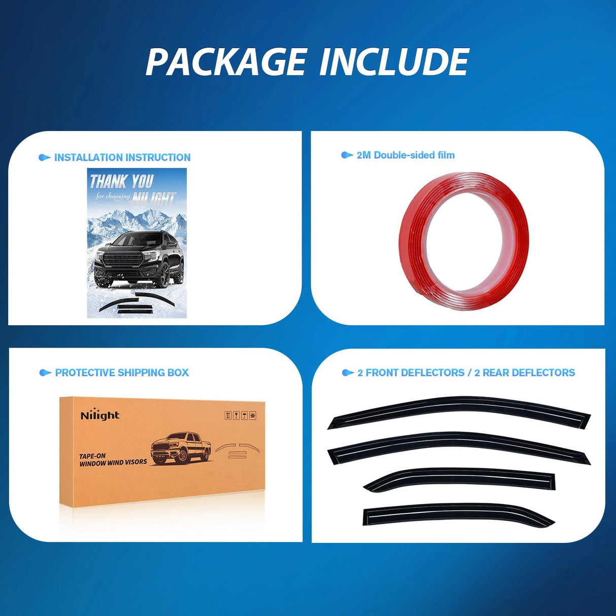 Rain Guards Window Rain Guards for Toyota Camry 2018 2019 2020 2021 2022 2023 2024, Out-Channel Window Visors Vent Wind Deflectors-4PCS