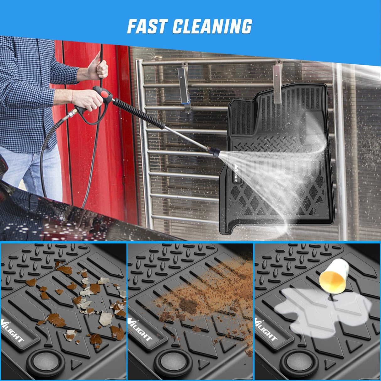 Floor Mat Floor Mats for Rivian R1T 2025 2026 All Weather Custom Fit Heavy Duty Floor Liners