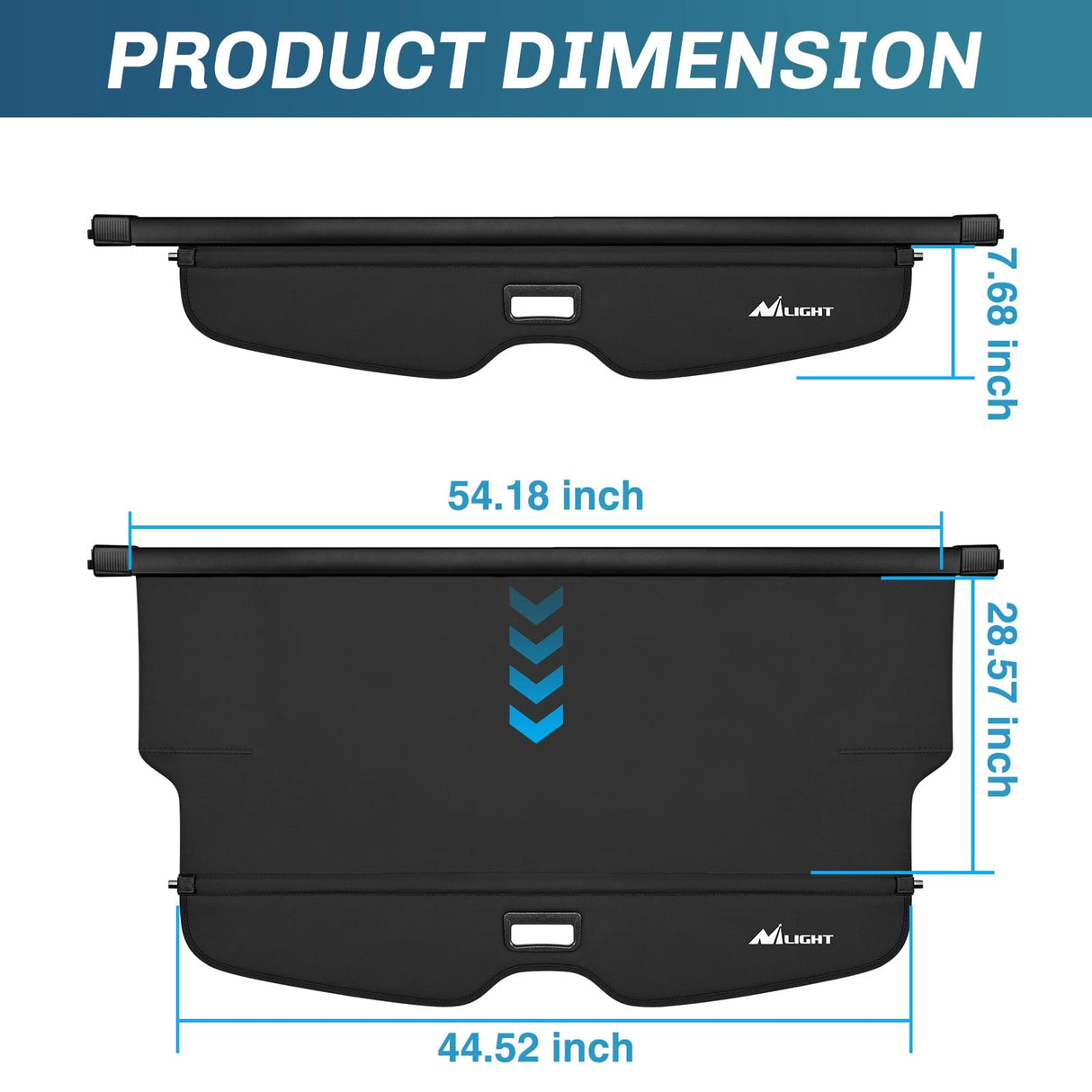 Trunk Cargo Cover 2019 2020 2021 2022 2023 2024 2025 Chevrolet Blazer Retractable Trunk Cargo Cover With Trunk Storage Net