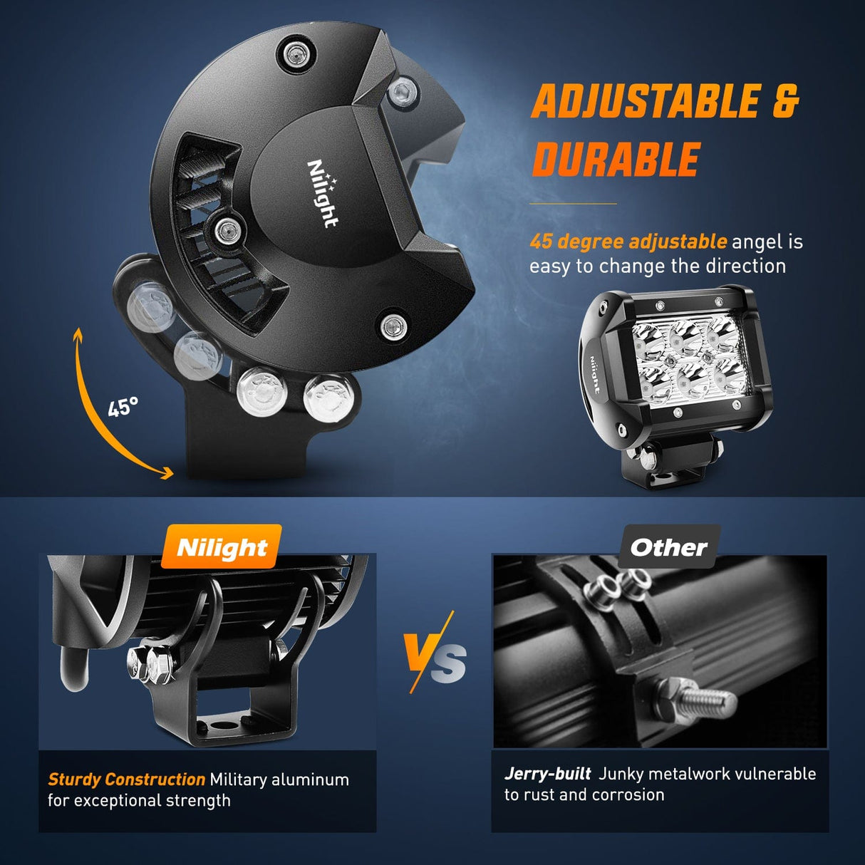 18W 4 Inch Blue Spot LED light Pod (Pair)