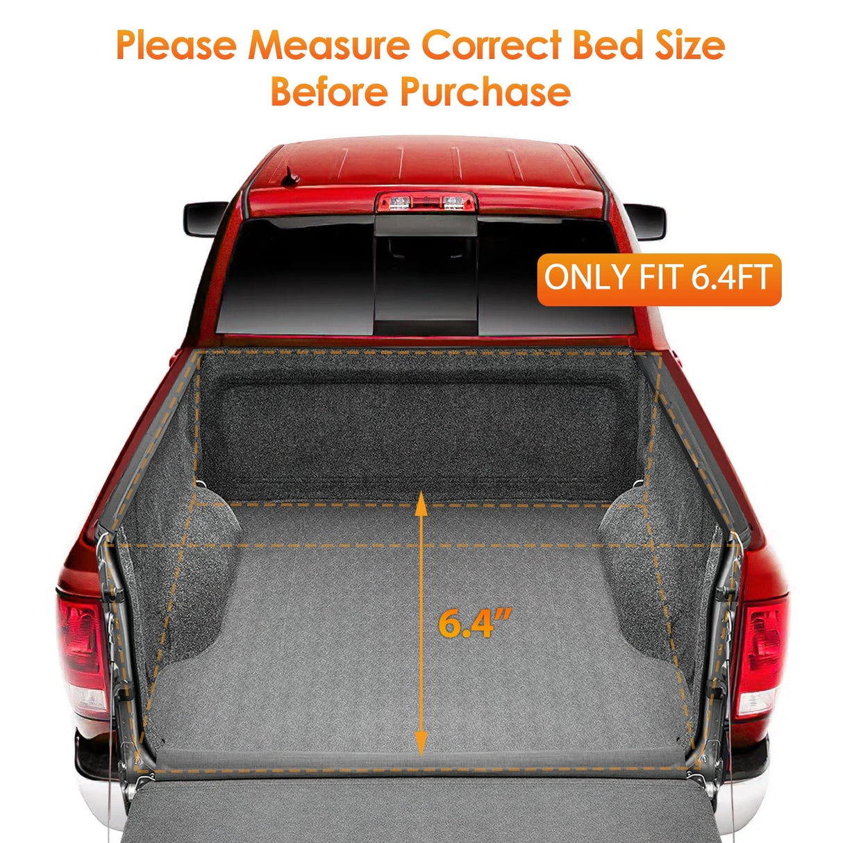 Trunk Bed Cover Ram 1500 2019 2020 2021 2022 2023 2024 New Body Style For 6.4ft Truck Bed Tonneau Cover