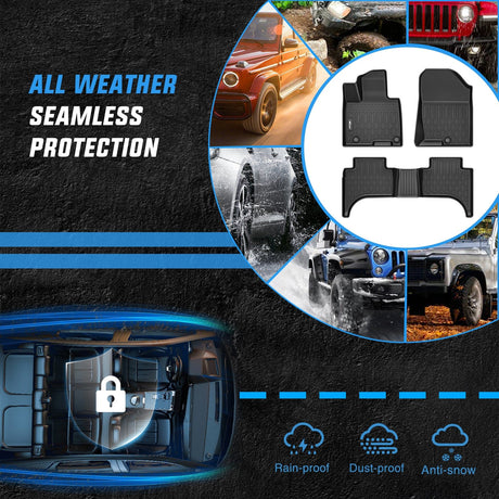 Floor Mat Floor Mats for Hyundai Santa Cruz 2022 2023 2024 2025 All Weather Custom Fit Heavy Duty Floor Liners