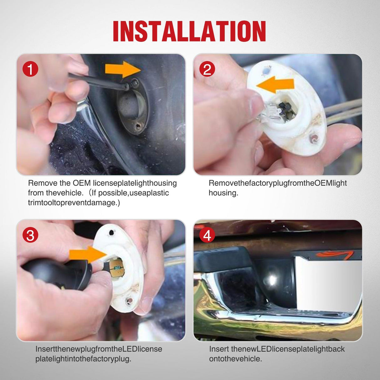 Tail Brake Turn Reverse Lights License Plate Light Compatible with 1994 1995 1996 1997 1998 1999 2000 2001 Dodge Ram 1500 2500 3500 2002 RAM 2500 3500 6000K White 2PCS Pack