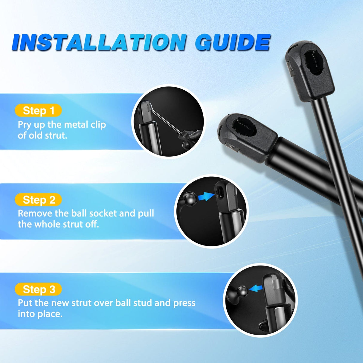 Lift Supports 2 PCS Lift Support Struts Replacement for Dodge Ram 2500 3500 4500 2010 2011 2012 2013 2014 2015 2016 2017 Front Hood Gas Springs Shock Rods