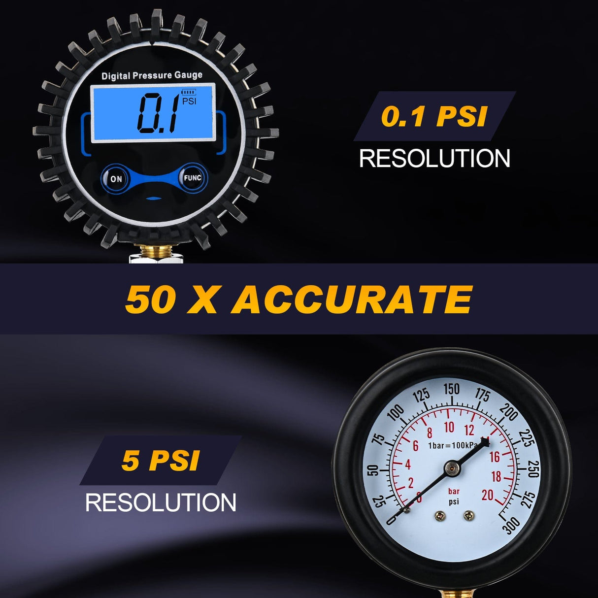 inflator 8pcs Digital Compression Tester Kit