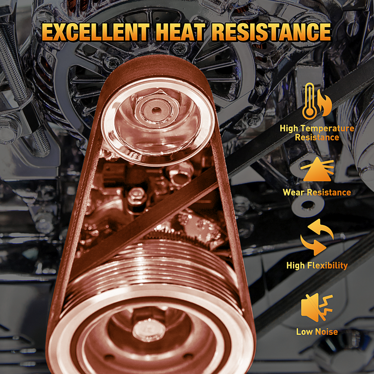 Drive Belt 669-18-30 Replacement for 4 Stroke GY6 49cc 50cc 139QMB Engine Premium CVT Drive Belts for Axis m200 Roketa Baja Tank Jmstar Taotao Jonway Vespa Scooter Moped ATV, 5 Pack #669 18 30