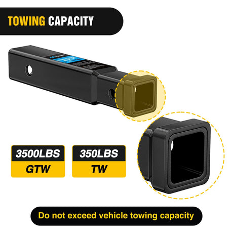 Trailer Hitch Trailer Hitch Receiver Adapter 2 to 1-1/4 Inch Hitch