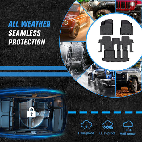 Floor Mat 2013 2014 2015 2016 2017 2018 2019 2020 Nissan Pathfinder TPE Floor Mats