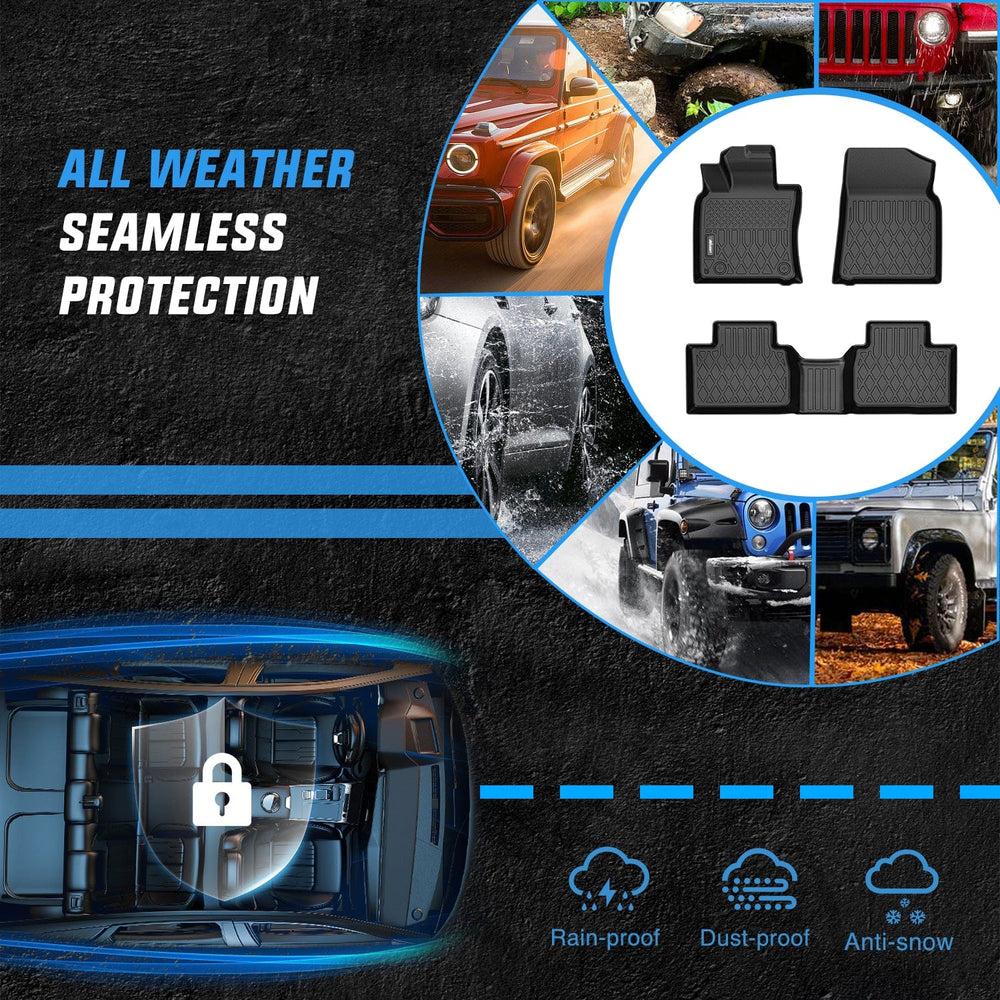 Floor Mat Floor Mats for Toyota Camry 2025 (Hybrid Only) All Weather Custom Fit Heavy Duty Floor Liners