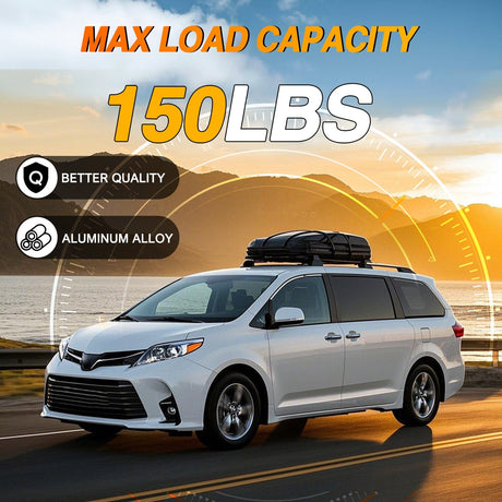 Roof Rack Roof Rack Cross Bars Fit for Toyota Sienna 2011 2012 2013 2014 2015 2016 2017 2018 2019 2020 with Side Rails
