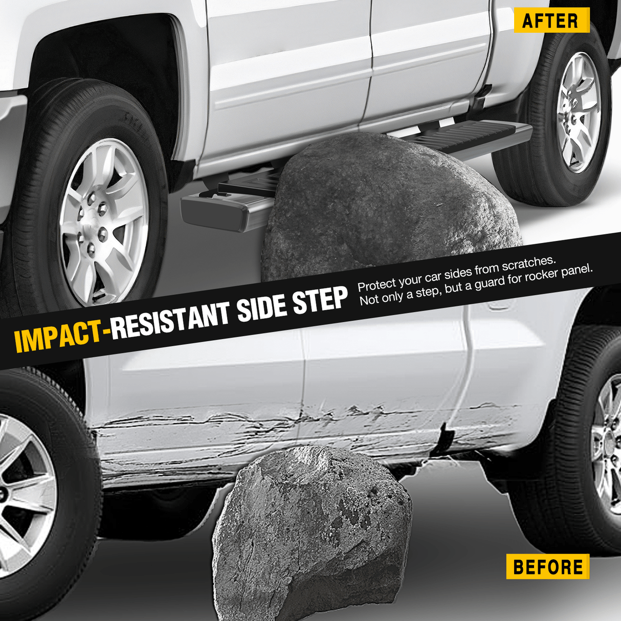 Running Board Running Boards for 2015 2016 2017 2018 2019 2020 2021 2022 2023 2024 2025 Ford F-150 SuperCrew Cab 2017 2018 2019 2020 2021 2022 2023 2024 2025 Ford F250 F350 Super Duty Crew Cab 6 Inch Stainless Steel Bolt-on Side Step Nerf Bars