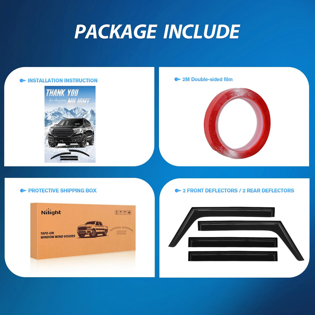 Rain Guards Window Rain Guards for Jeep Wrangler JK 2007 2008 2009 2010 2011 2012 2013 2014 2015 2016 2017 2018, Window Wind Deflectors Vent Visors, Tape on-4PCS