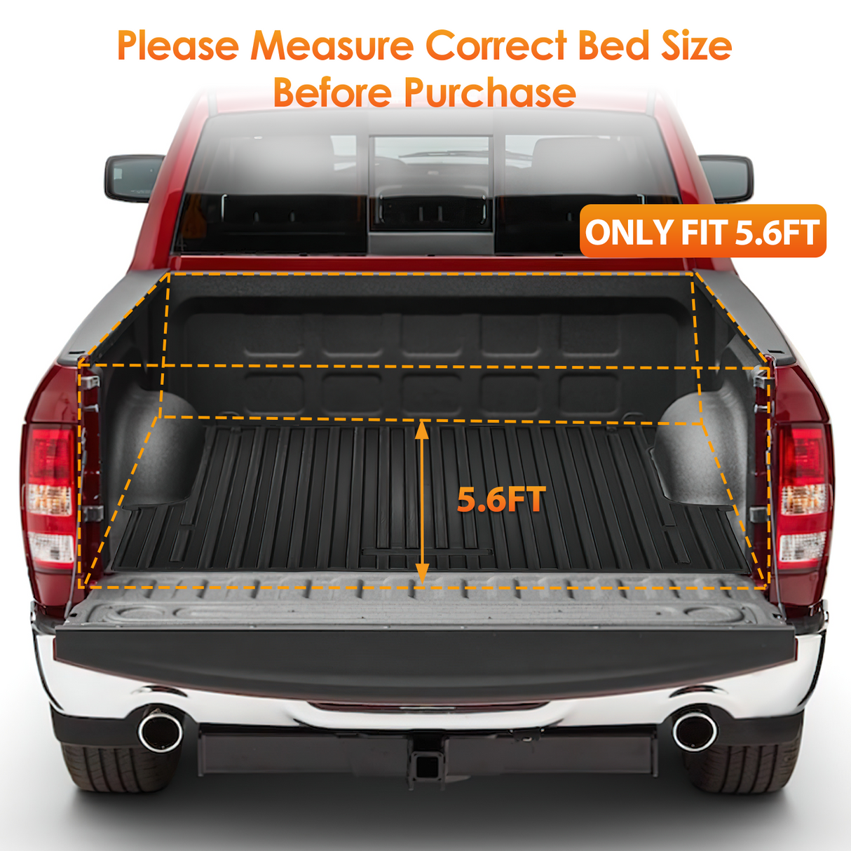 Nilight Soft Tri-fold Truck Bed Tonneau Cover Compatible with 2009-2025 Dodge Ram 1500(Include Classic and New Body)-5.6ft