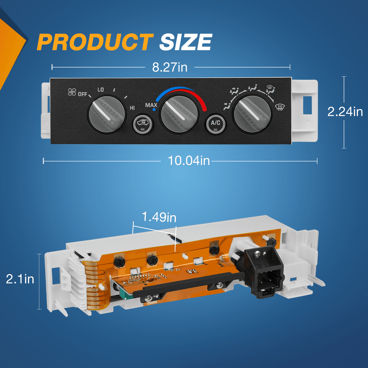 Climate Control Module A/C Heater Climate Control Module Switch Compatible with 1996 1997 1998 1999 2000 2001 2002 Chevy GMC C1500 2500 3500 K1500 Truck Replacement Air Conditioning Panel