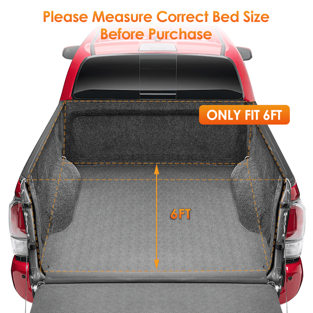 Trunk Bed Cover 6ft Soft Roll Up Truck Bed Cover for Toyota Tacoma 2016 2017 2018 2019 2020 2021 2022 2023 2024