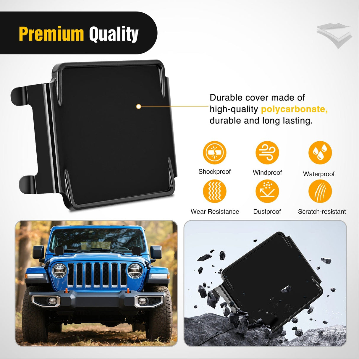 light cover 2Pcs 3 inch Cube Light Pod Cover