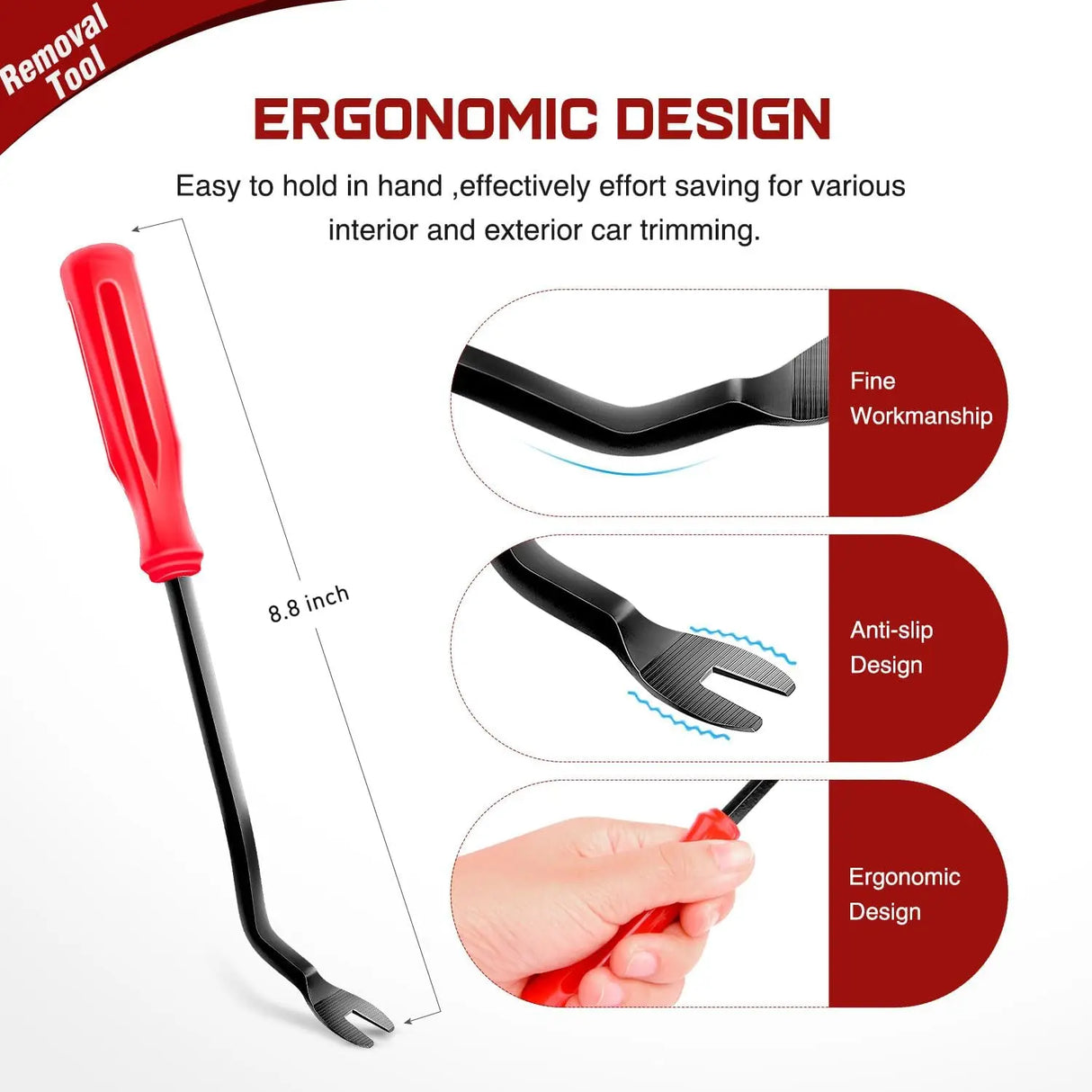 60 Pcs Fender Flare Rocker Moulding Clip Assortment 68039280-AA, 55156429-AA, 6503598, 6501559 Replacement for Jeep Wrangler Chrysler Ford GMC with 1 Fastener Remover Nilight