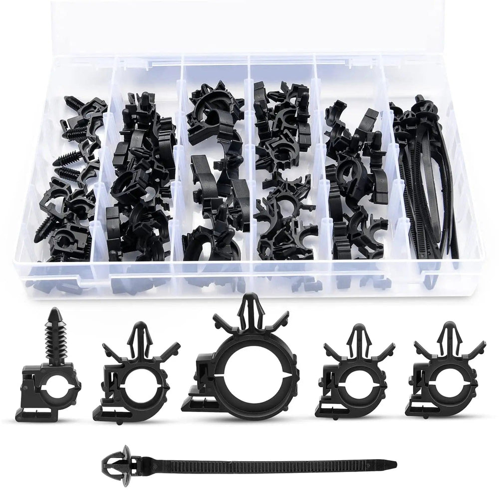retainer clips 60 Pcs Universal Wiring Harness Routing Clip Assortment Kit