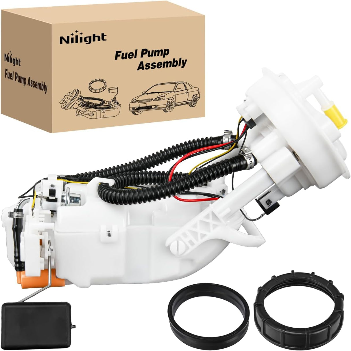 Fuel Pump Assembly E8566M for Honda Civic 2001-2005 1.3L 1.7L 2.0L | for Civic 2001 02 03 04 2005 Automotive Replacement Electric Fuel Pumps Module Assembly with Sending Unit # SP8011M FG1394
