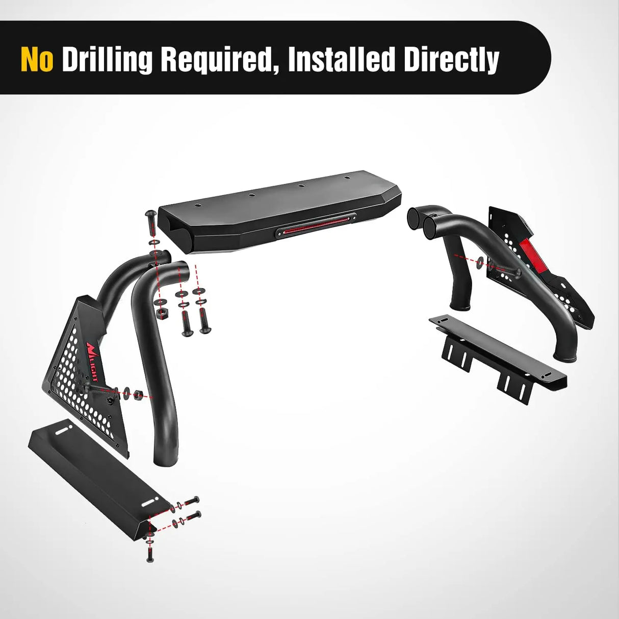 Accessories Truck Bed Chase Rack For 2002-2023 Dodge Ram 2014-2023 Chevrolet Silverado 2015-2023 F150 2014-2023 Tundra Fits Full Size