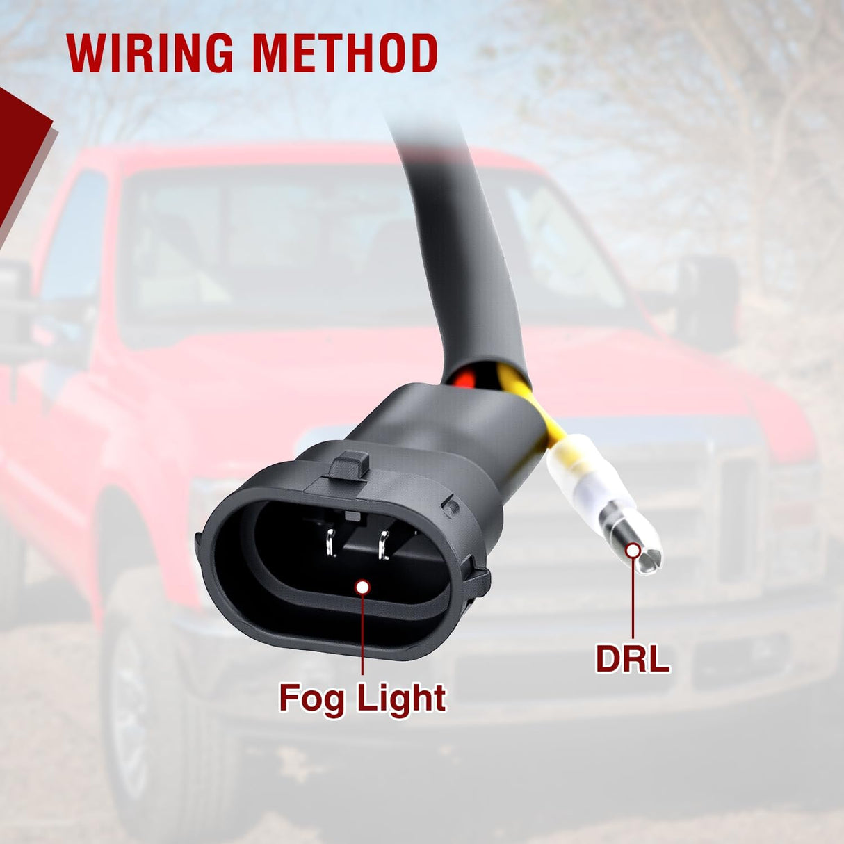 LED Fog Light Assembly Compatible with 2005 2006 2007 F250 F350 F450 F550 Super Duty 2005 Ford Excursion with Daytime Running Lights Driving Lamp Pair Plug and Play Driver and Passenger Side
