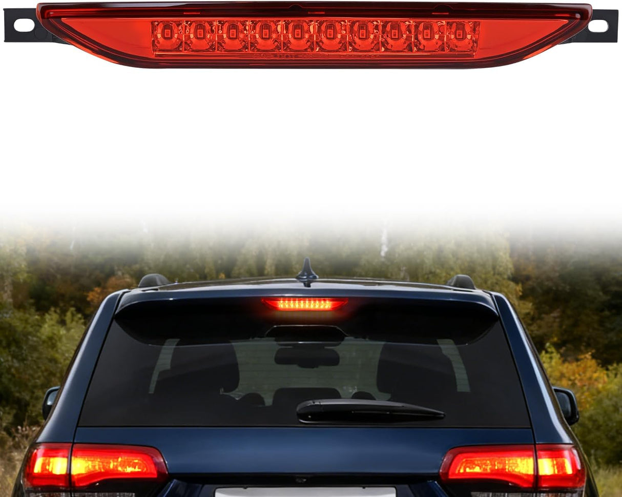 Third Brake Light for Dodge Caliber 2007-2012, Cherokee 11-17, Red | for Dodge Caliber 2007-2012 Durango 2011-2017 Jeep Cherokee 2011-2017 Compass 2007-2016, High Mount 3rd Stop Car Rear Center