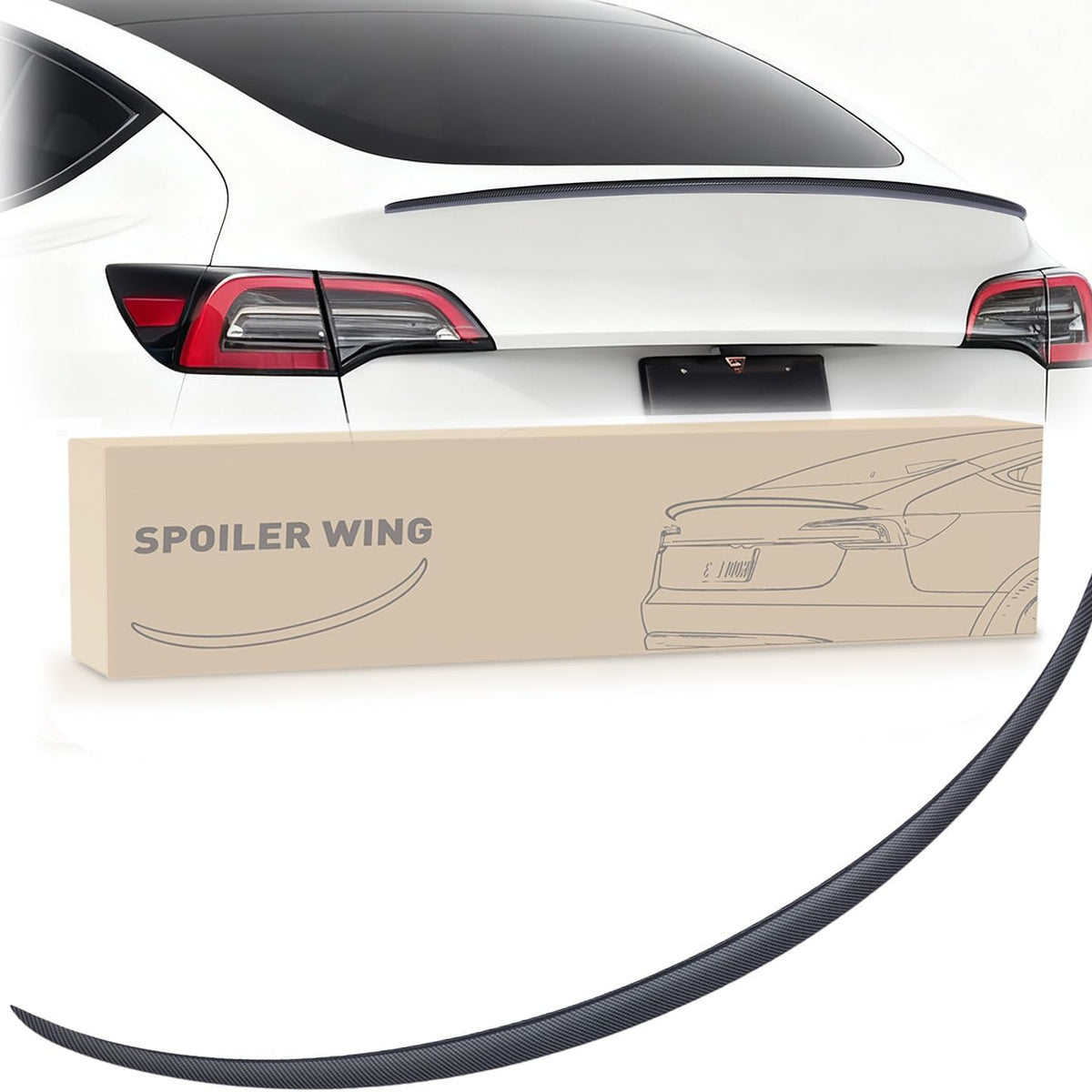 Spoiler Fit for Tesla Model Y 2020 2021 2022 2023 2024 Spoilers for ...