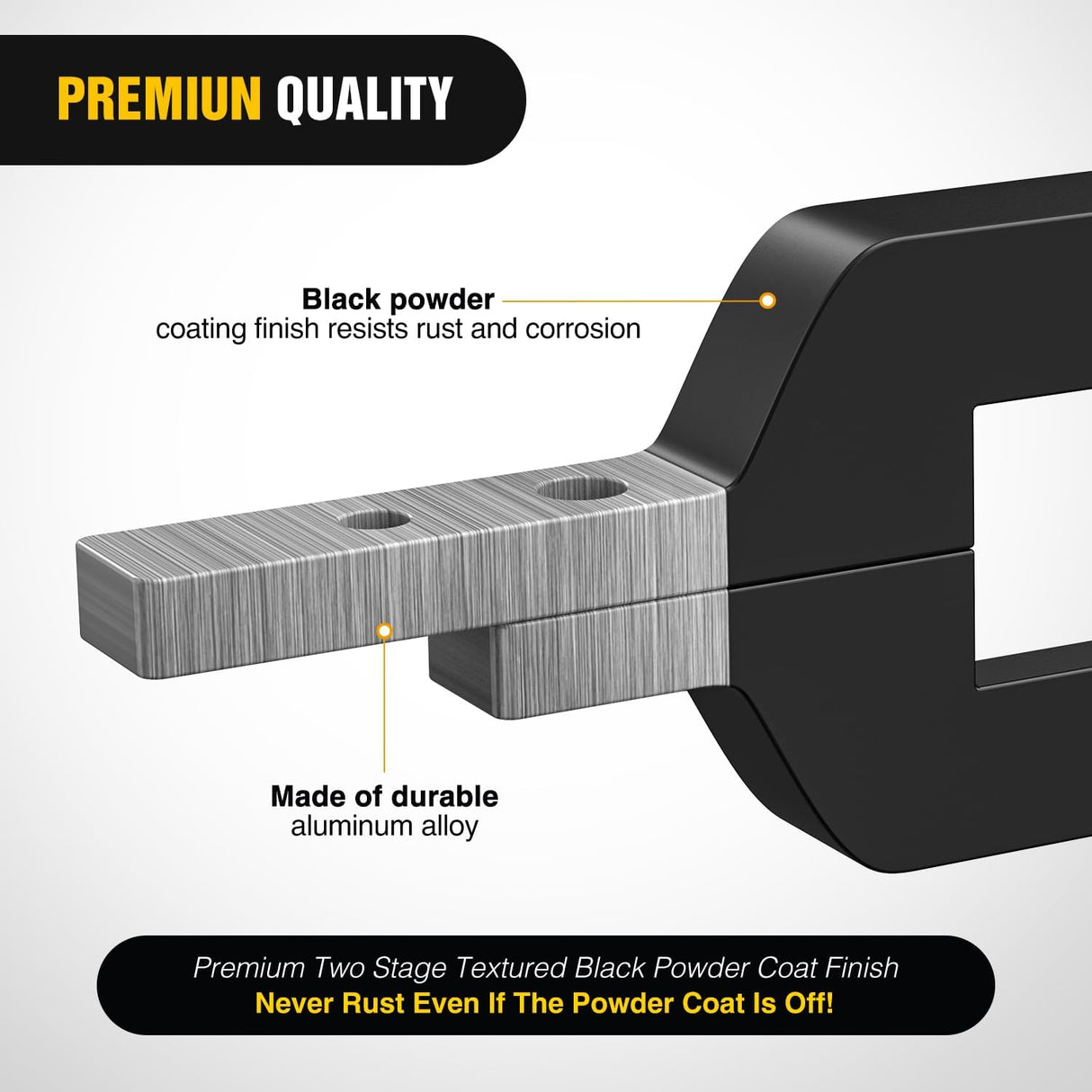 1-1/4 inch Towing Hitch Mount Bracket for Truck Trailer RV SUV Pick Up fit Dual LED Work Light Reverse Rear Back Up Off Road Lights(Towing Hitch Mount Bracket) Without Light