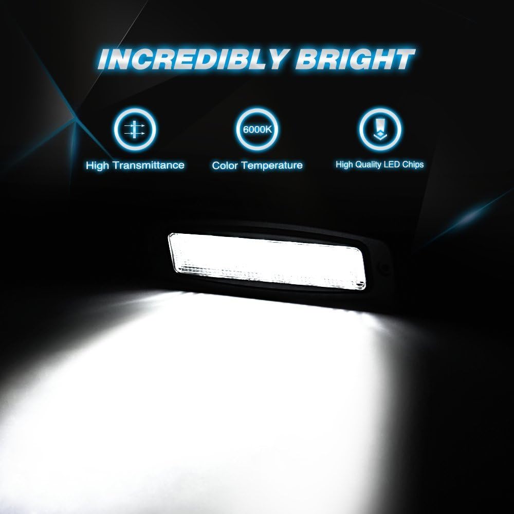4Pcs 18W Spot LED Work Light Driving Bar Off Road Flush Mount For Jeep Truck(15028S-C)