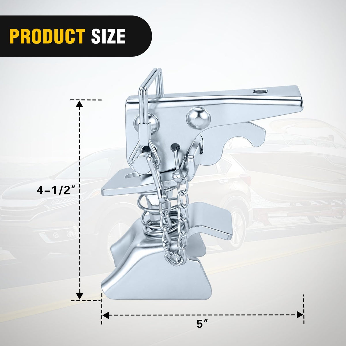 2 Inch Trailer Coupler Repair Kit with Chain 5000 lb Capacity Fit for Nilight Straight Trailer Coupler 3 Inch Channels