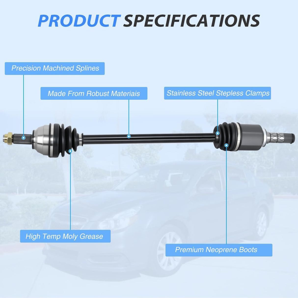 CV Axle Shaft Assembly Compatible with 2010 2011 2012 2013 2014 Subaru Outback Legacy H4 2.5L/H6 3.6L Half-Shaft Assemblies Replacement Front Wheel Driver and Passenger Side