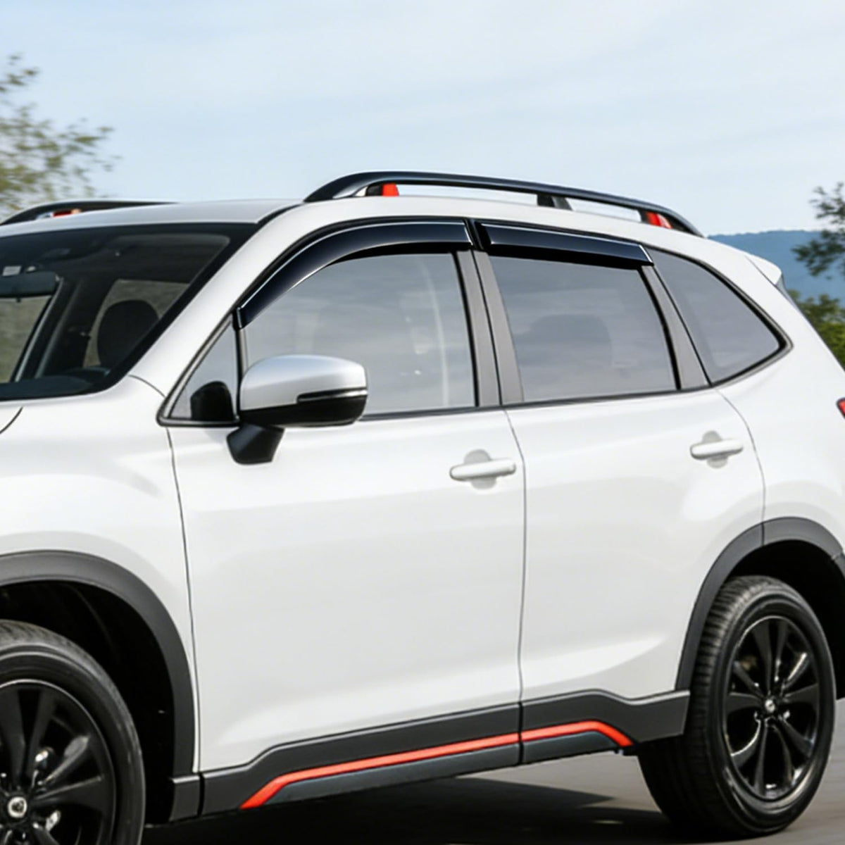 Window Visors for Subaru Forester 2019 2020 2021 2022 2023 2024 | Outside Mount Rain Guards Vent Visors Window Deflectors Smoke Tint, 4PCS