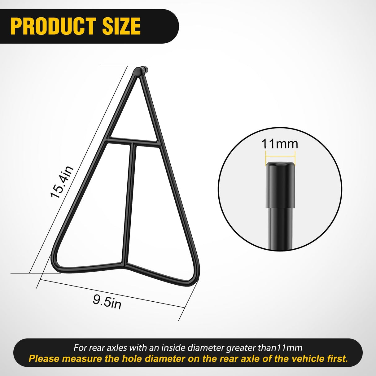 Dirt Bike Triangle Stand T-shaped Central Support Motorcycle Rear Wheel Paddock Stand for 80-500cc Supermoto Motocross Enduro Pit Bike