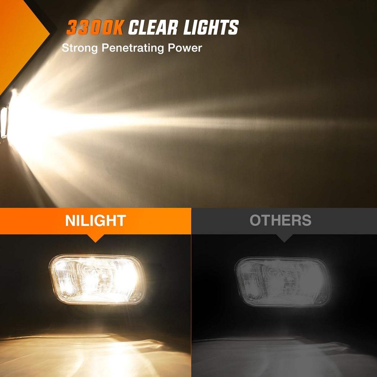 2009-2012 Dodge Ram 1500 2010-2018 Dodge Ram 2500 3500 Fog Light Assembly Clear Lens Nilight