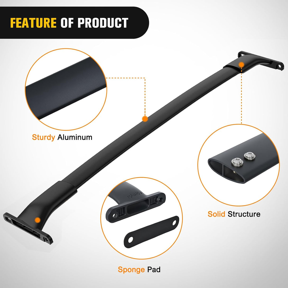 Roof Rack Cross Bars Compatible with Ford Expedition 2018 19 20 21 2022 with Side Rails, Adjustable Aluminum Less Wind Noise Car Crossbars for Cargo Carrier Luggage Box Kayak Tent Snowboard
