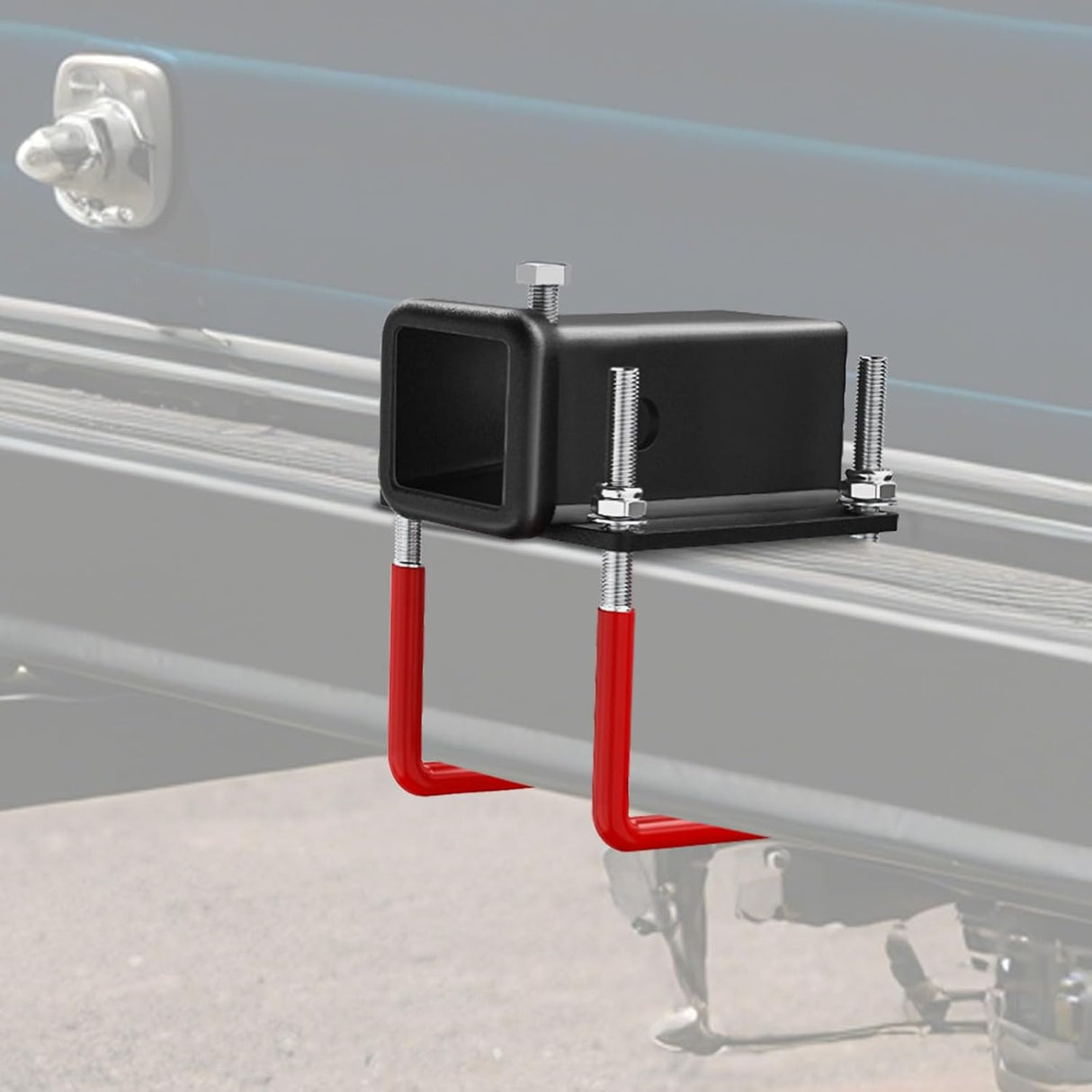2 Inch RV Bumper Hitch Receiver with Hitch Pin Fits 4-4.5 Inch Beam, 200Lbs Tongue Weight Capacity Adapter, Travel Trailer Rear Bumper, Fit for Camper Bike Racks Cargo Carrier Car