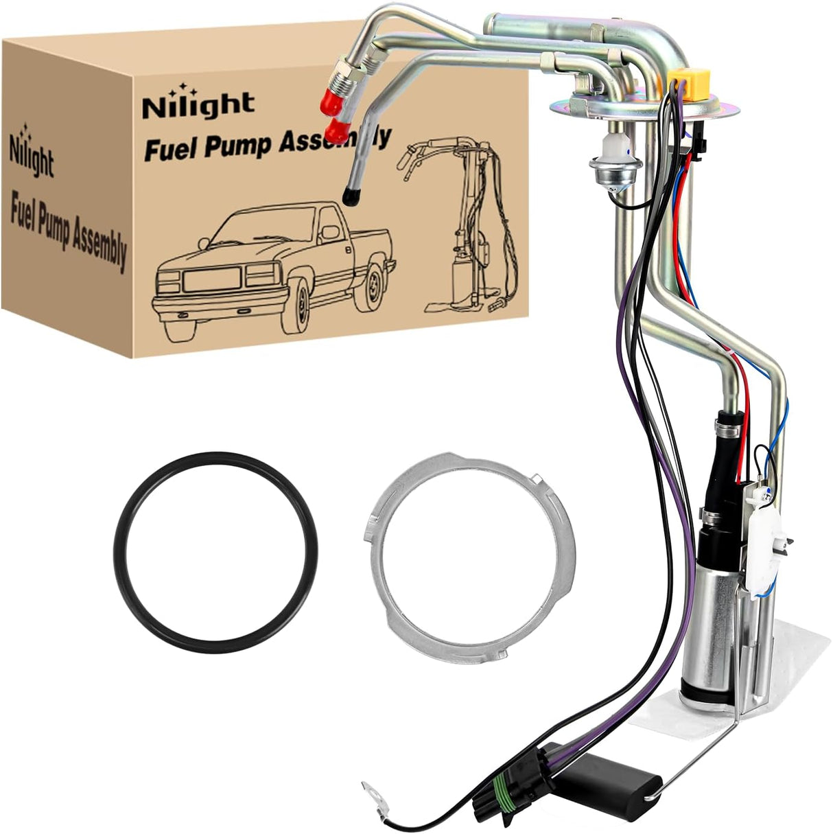 Fuel Pump Assembly E3621S for Chevy GMC C1500 C2500 C3500 1988-1995 | for Chevy GMC C2500 C3500 K2500 K3500 1988-1995 4.3L 5.0L 5.7L 7.4L Automotive Replacement Electric Fuel Pump Module Assembly