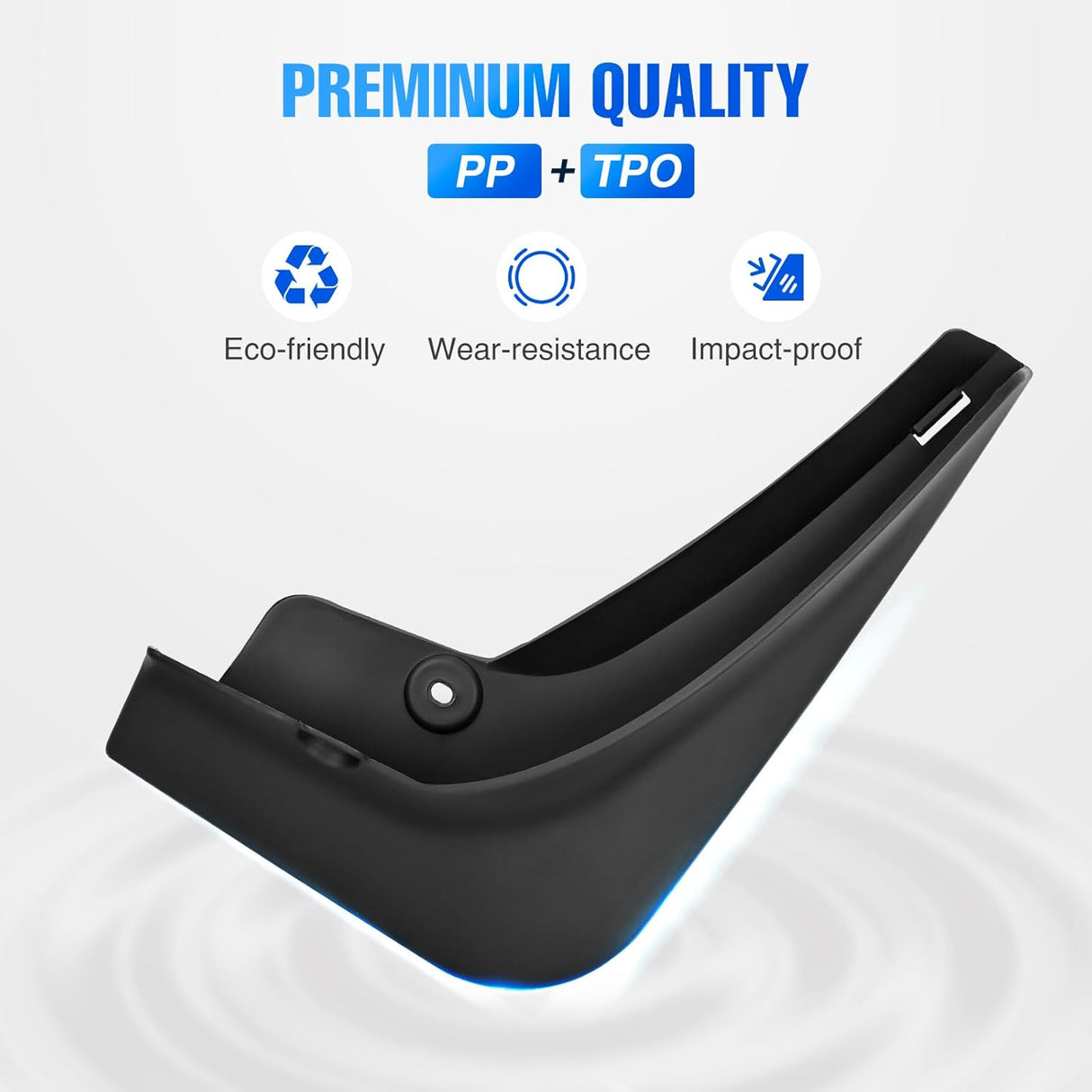 Mud Flaps for Tesla Model 3 2017 2018 2019 2020 2021 2022 2023, No Drilling Precision Fit Exterior Accessories Heavy-Duty Splash Guards Protection, Front & Rear Set