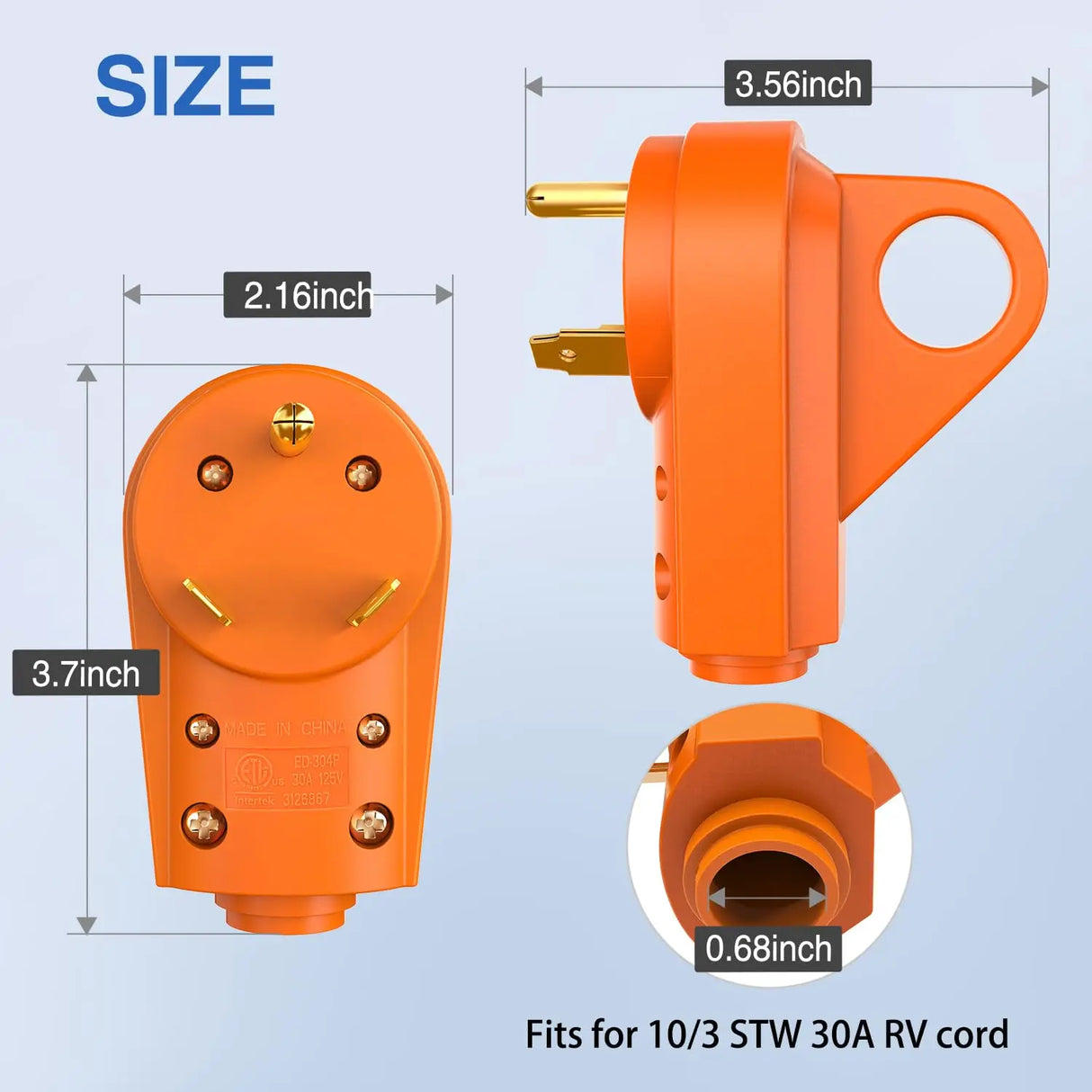 30Amp RV Male Female Plug Nilight