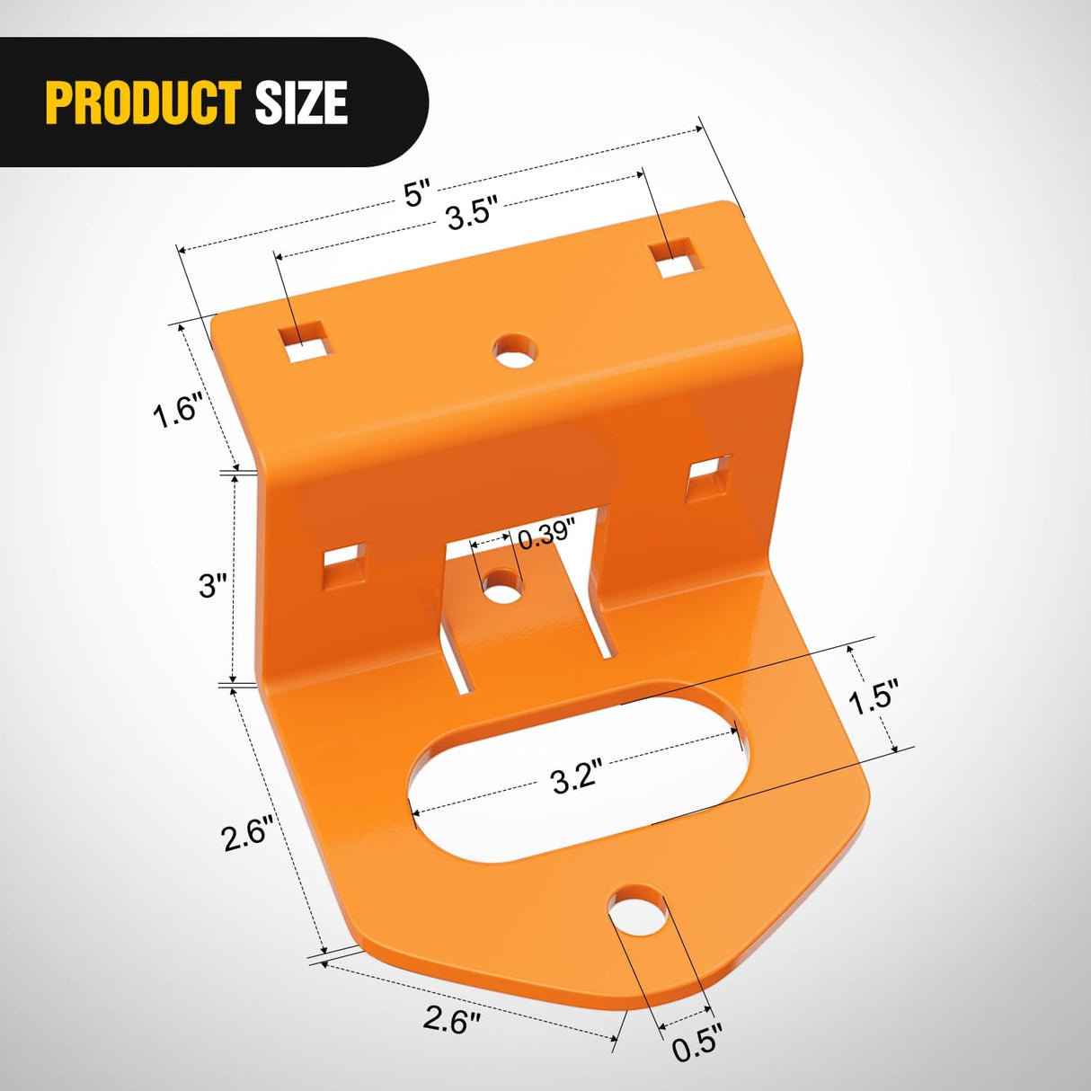 Zero Turn Lawn Mower Hitch with Bolts Versatile Chain Slot for IKON X, IKON XL, ZT-X, ZT-XL OEM Replacement #71514900 Heavy Duty Steel Orange