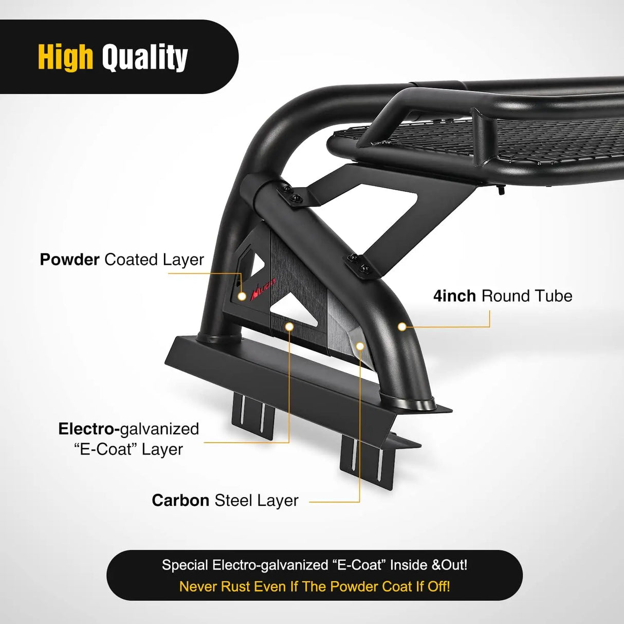 2002-2023 Dodge Ram 2014-2023 Chevrolet Silverado 2015-2023 F150 2014-2023 Tundra Truck Bed Chase Rack Carrier Basket Nilight