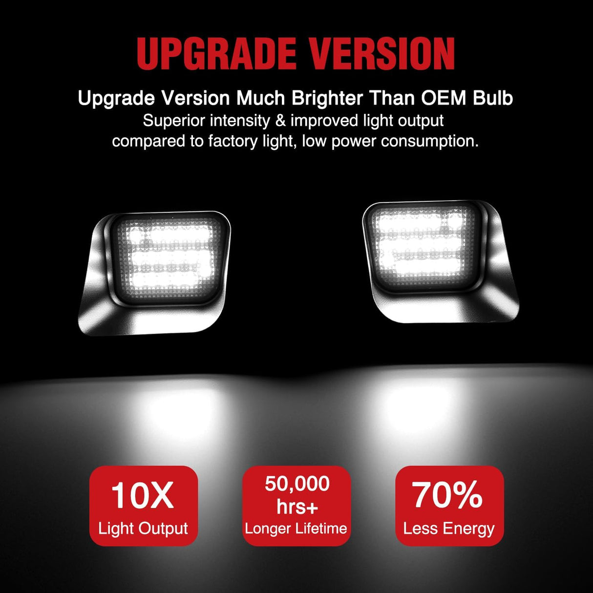 License Plate Lights Compatible with 2003 2004 2005 2006 2007 2008 2009 2010 2011 2012 2013 2014 2015 2016 2017 2018 Dodge Ram with Clear Lens Black housing 6000K White 2PCS Pack