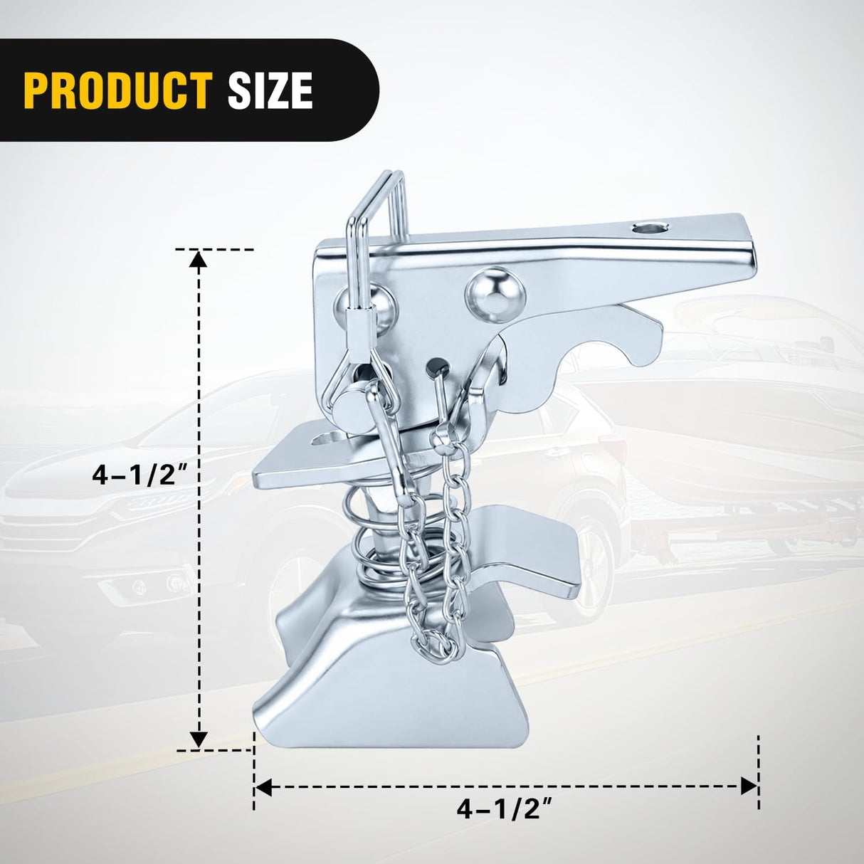 1-7/8 Inch Trailer Coupler Repair Kit with Chain 2000 lb Capacity | Fit for Nilight Straight Trailer Coupler 2 Inch 2.5 Inch 3 Inch Channels