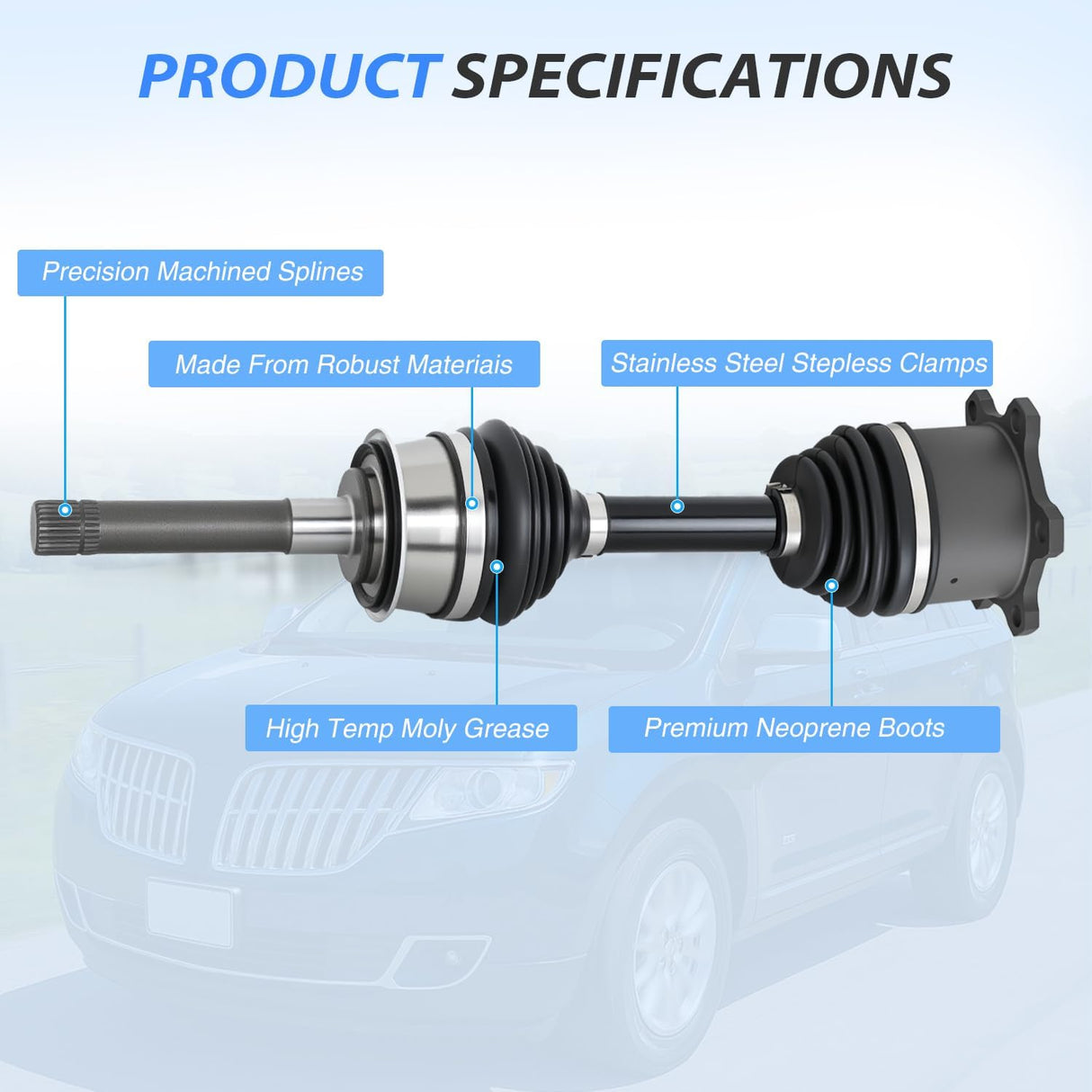 CV Axle Shaft Assembly Compatible with 1986 1987 1988 1989 1990 1991 1992 1993 1994 1995 Toyota Pickup 4Runner Half-Shaft Assemblies Replacement Front Wheel Driver and Passenger Side