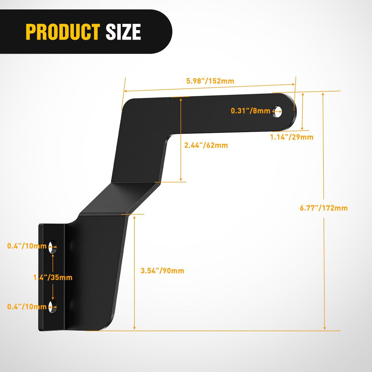 Hidden Bumper Mounting Bracket for 2007-2013 Toyota Tundra | Designed for 25 Inch Single Row Straight LED Light Bar,Heavy-Duty Steel,Front Lower Hidden Bumper Brackets