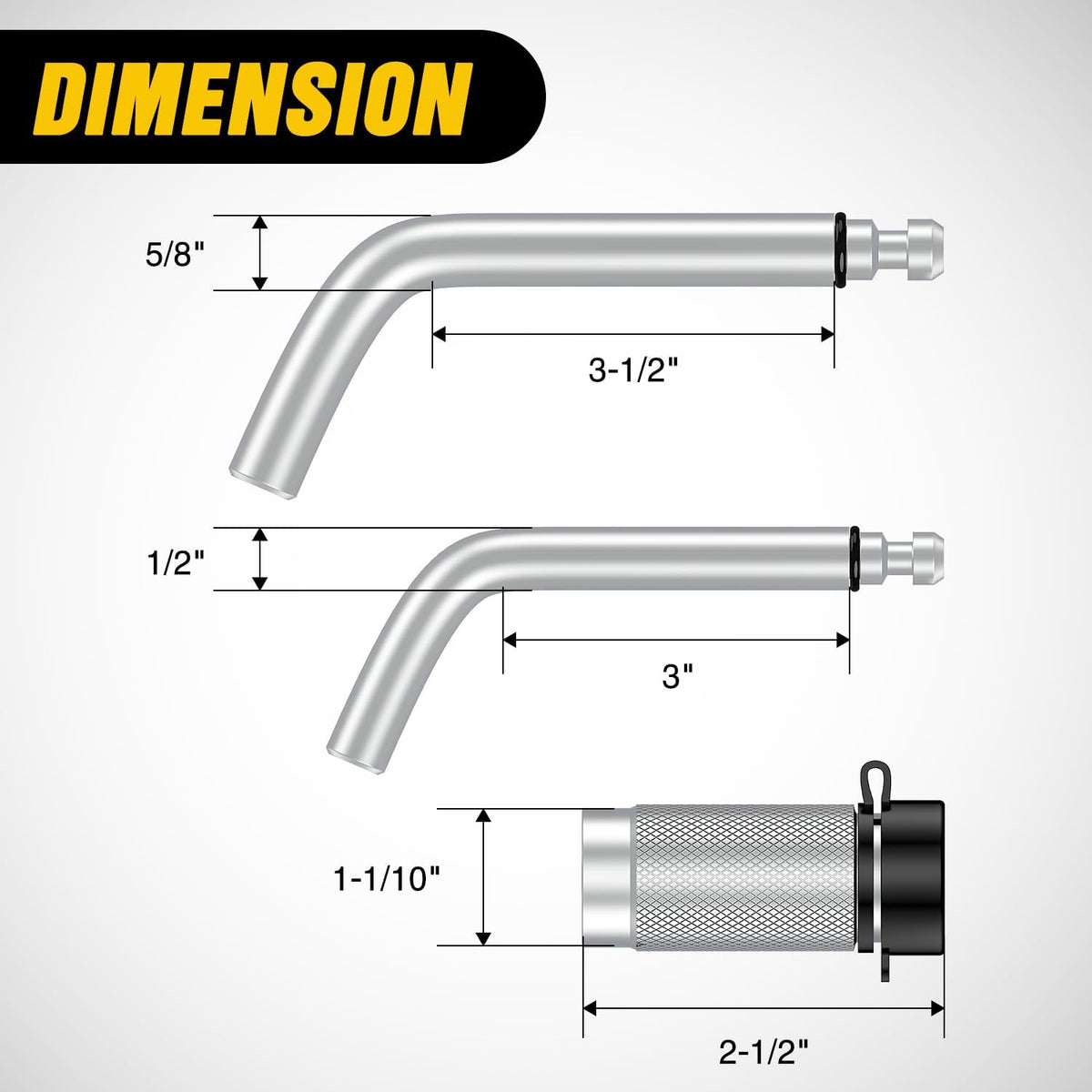 Trailer Hitch Lock Pin 1/2 Inch & 5/8 Inch Locking Receiver Hitch Pin Keyed Unique Weatherproof Anti-Theft Lockable Fits 2 Inch 2-1/2 Inch & 1-1/4 InchReceiver Tow Truck Boat Bike Truck Silver